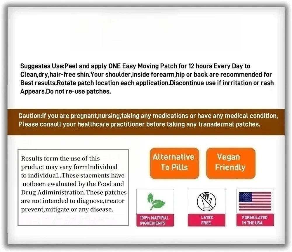 30 Patches Iron Transdermal Patches for Women and Men, with Vitamin C, Blood, Energy, Muscle & Immune System Support