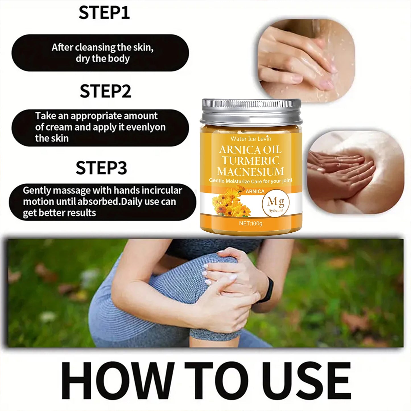 Arnica & Magnesium Joint Cream with Turmeric | Gentle Hydration for Daily Comfort | Winter Joint Care